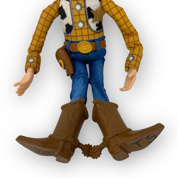 Disney Pixar Mattel Toy Story Woody Pull String Doll 12" Works No Hat - Picture 5 of 9